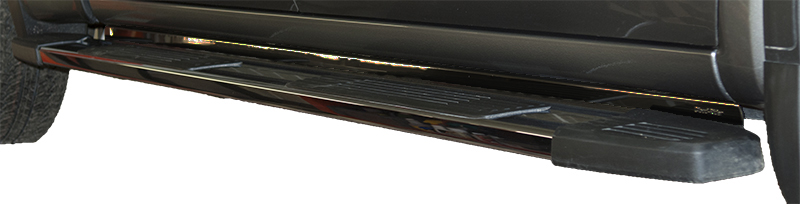 2019 -2025 Chev Silverado 1500/2019 GMC Sierra 1500 New Body Style Crew Cab 6" OEM Rectangular Step Bar - Black Aluminum Step Board Filler