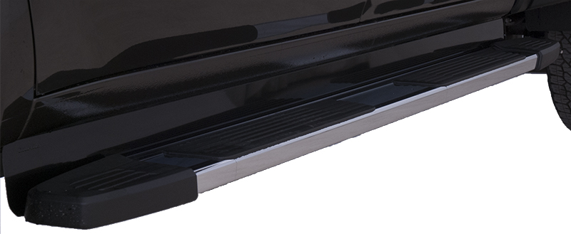 2020 - 2025 Chev Silverado 2500-3500/2020 GMC Sierra 2500-3500 Style Crew Cab 6" OEM Rectangular Step Bar - Black Aluminum Step Board Filler