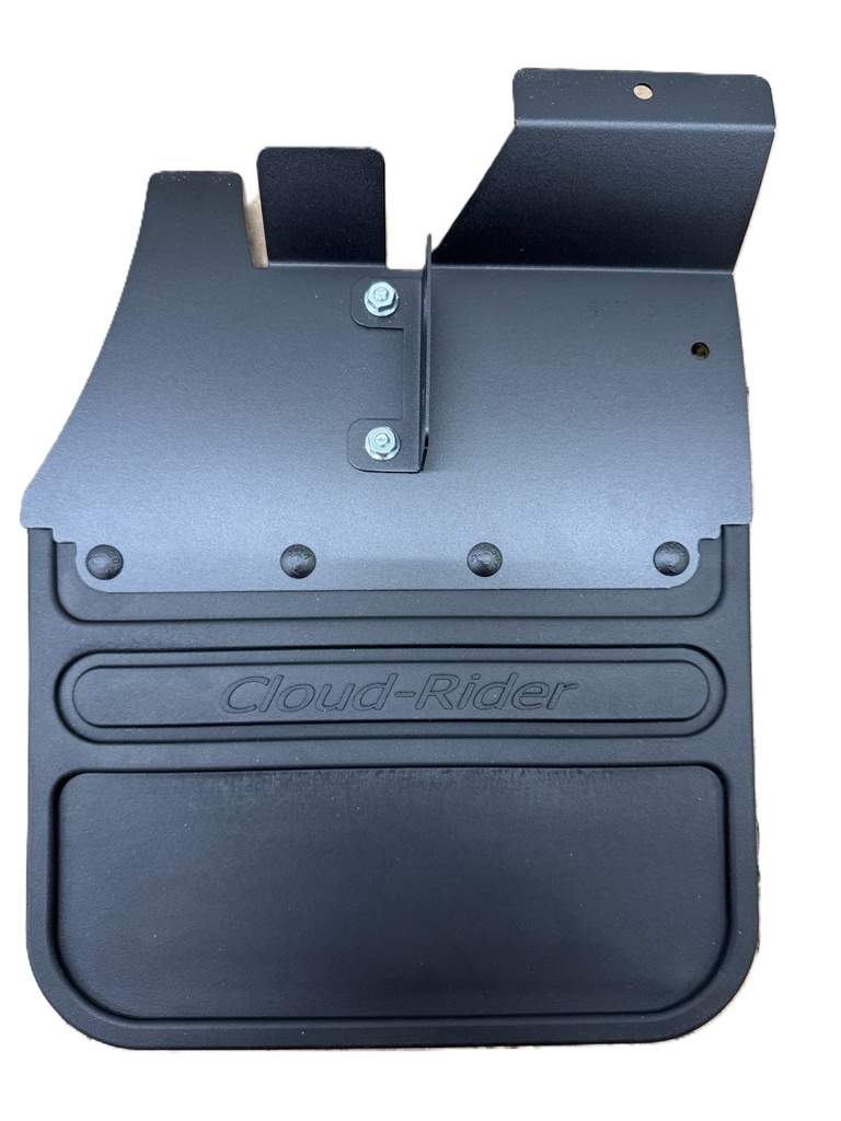 2015-2020 Ford Transit Front Kickback - Black Powdercoated Steel, 12" Impact Flap without Stainless Insert