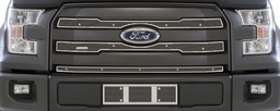 [29-4319] 2015-2017 Ford F150 Lariat & King Ranch (3 Bar Grill), Without Appearance Package, Without Technology Package, Without Licence Plate, Without Block Heater, Bumper Screen Included