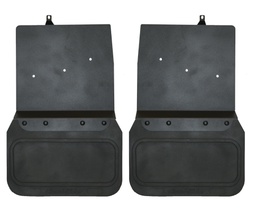 [809-2005R] 2020-2024 GMC Sierra 2500/3500 Rear Kickback - Black Powdercoated Steel, 14" Advantage Flap without Stainless Insert