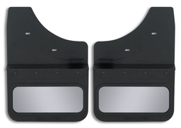 [810-2000F] 2015-2017 GMC Sierra 2500/3500 Front Kickback - Black Powdercoated Steel, 14" Advantage Flap with Stainless Insert